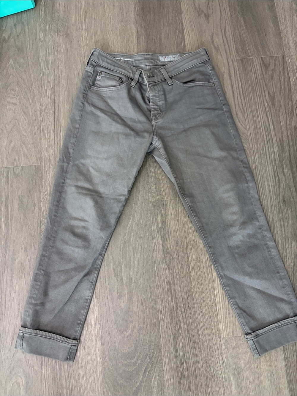 Ag Adriano Goldschmied Slate Gray Cropped Ankle Jeans